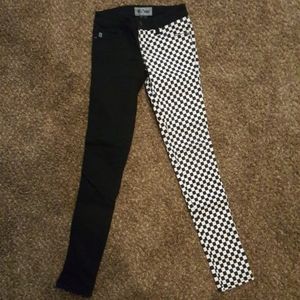 Split leg skinny jeans size 1
